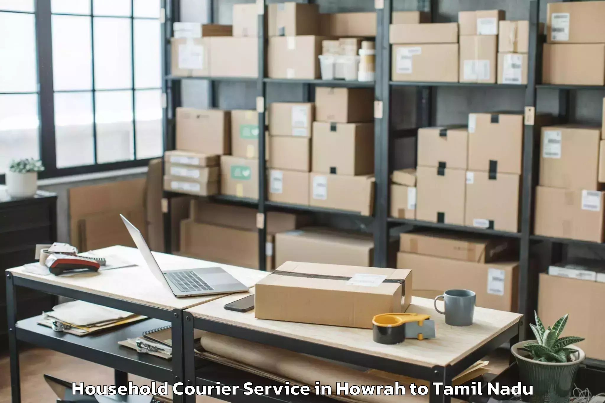 Affordable Howrah to Thisayanvilai Household Courier